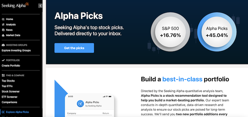 Alpha picks stocks