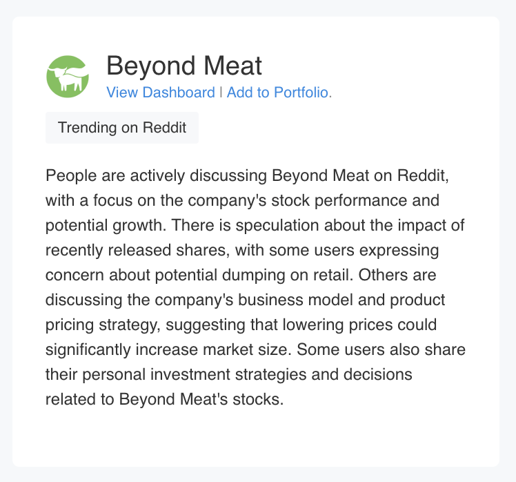 BYND Stock Alert