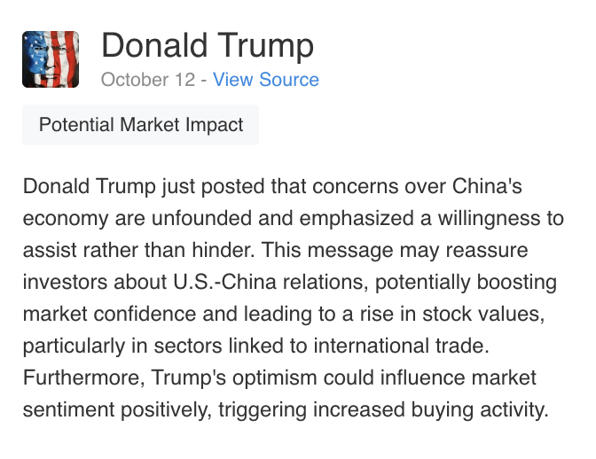 Trump Stock Alert