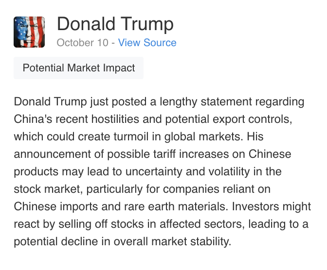 Trump Stock Alert