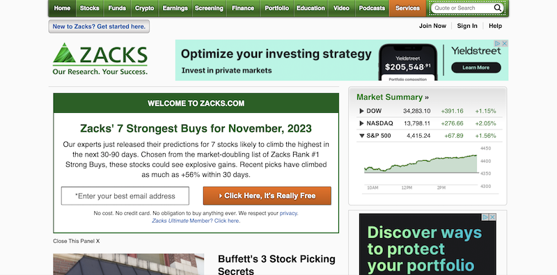 Zacks investment research stocks